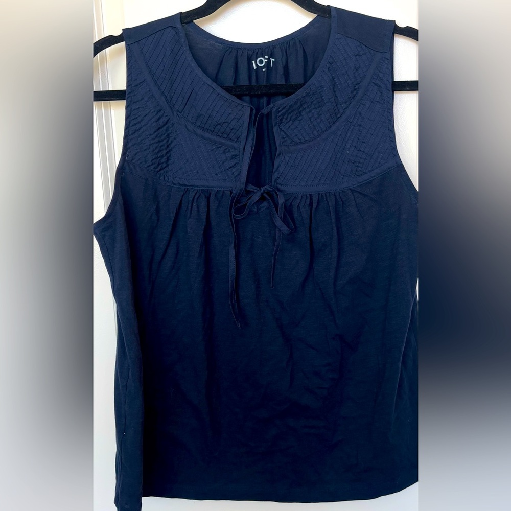 Navy Blue Sleeveless Top